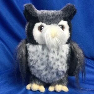 Owl 12" Plush Douglas Great Gray Horned Spotted Bird Realistic Rare